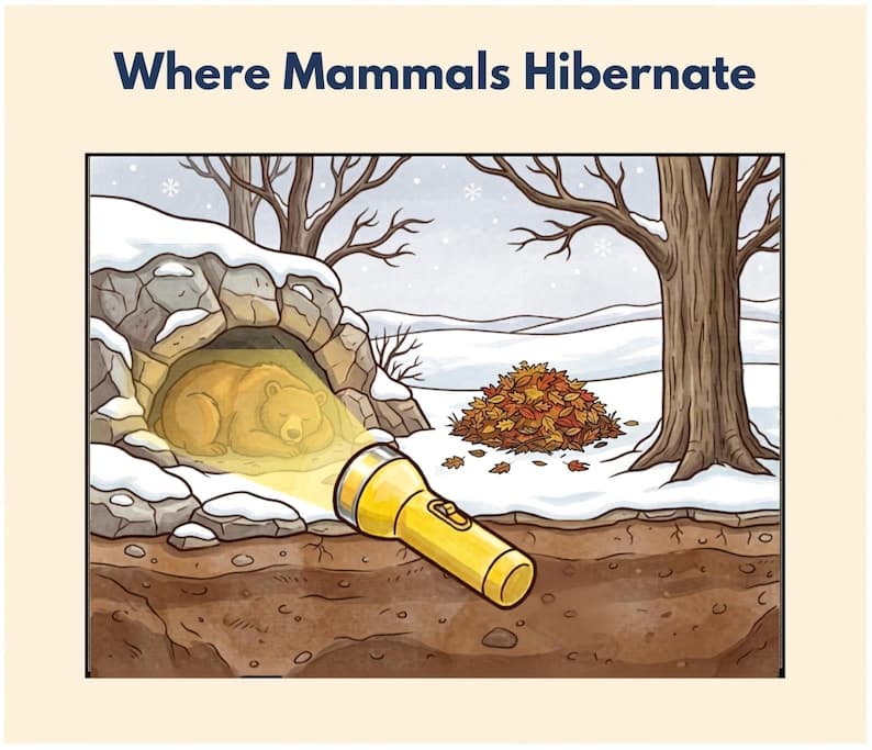 Mammals Hibernation Matching Puzzle